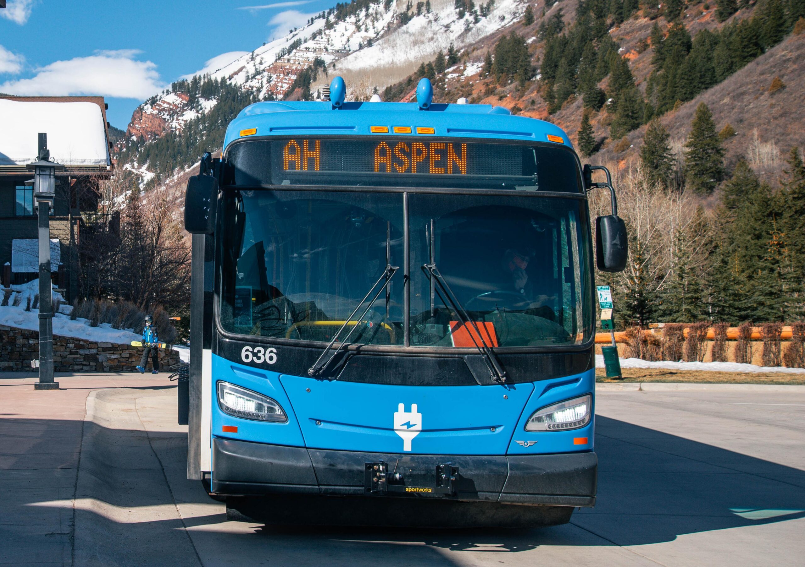 RFTA Electric Bus serving Aspen Highlands