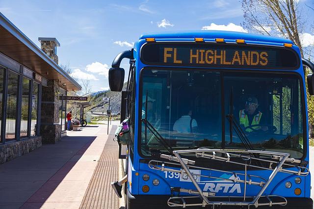 Flyer FL Highlands bus at the Brush Creek Park and Ride